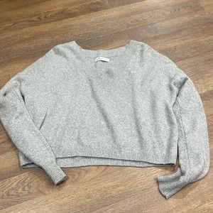 Hollister Grey Cropped Sweater